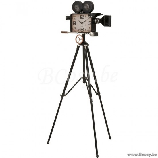 J Line Jline Orologio Videocamera Tripode Ferro Nero Reloj Camara Pie Metal Negro