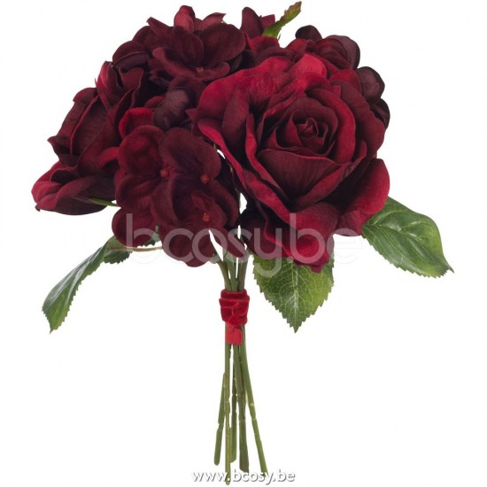 J Line Jline Bouquet Rose Hydrangea Dark Red flower bouquets