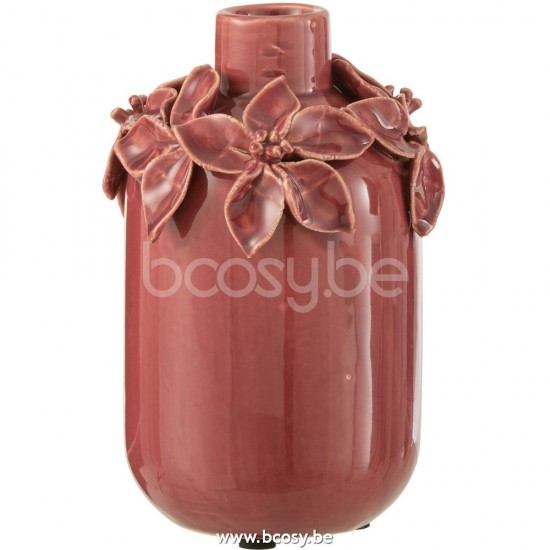 J Line Jline Vase Flower Ceramic Pink