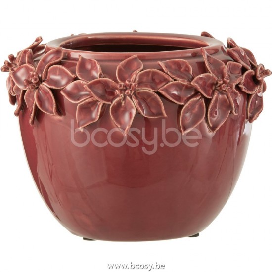 Jline Maceta Flor Ceramica Rosa Large