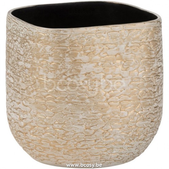 J Line Jline Flowerpot Audrey Ceramic Champagne Extra Small flowerpots