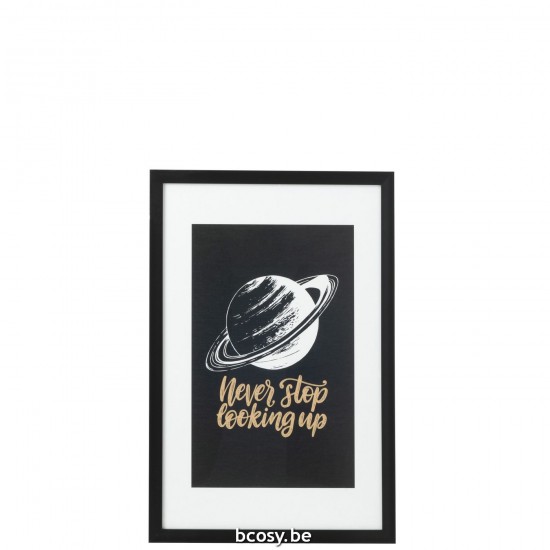 Jline Wall Deco Moon Paper Plastic Black.