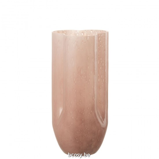 J Line Vase Trikkie Glass Pink.