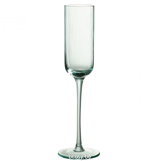 J Line Bicchiere Da Champagne Louise Vetro Verde Vaso De Champan Louise Vidrio Menta.