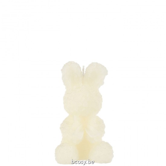 J Line Candle Rabbit White Medium 15H candles.