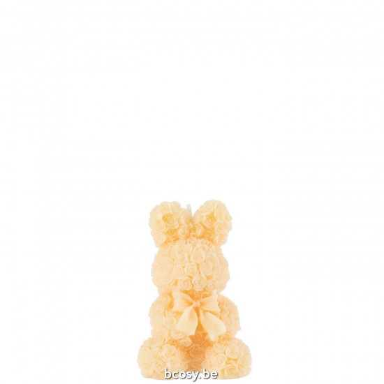 J Line Candle Rabbit Light Yellow Small 8H candles.