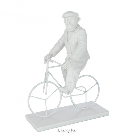 J Line Scimmia Bici Resina Bianco Large Vela Simple Poly Blanc Grande.