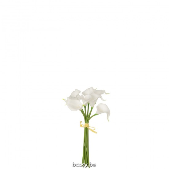 J Line Bouquet Calla Lily 8Pieces Plastic White Small flower bouquets.
