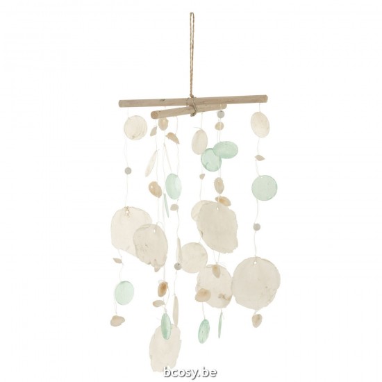 J Line Capiz Mobile Shell Blue White dream Catchers.