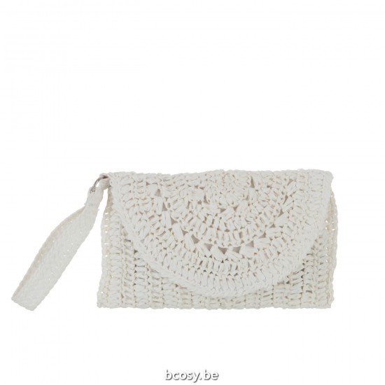 J Line Clutch Bag Strap Paper White handbag knitted handbags knitted.