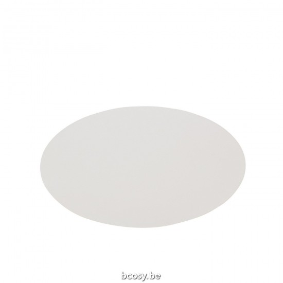 J Line Placemat Round Pvc White fabric.