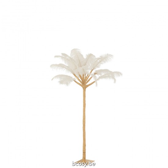 Jline Árbol Plumas Acero Oro Blanco Small.