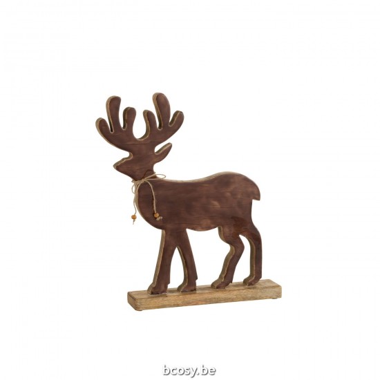 J Line 37954 renne debout reindeer standing Rendier Caribous Decoration Figuren Dekoration rentier stehend Figurines reindeer.