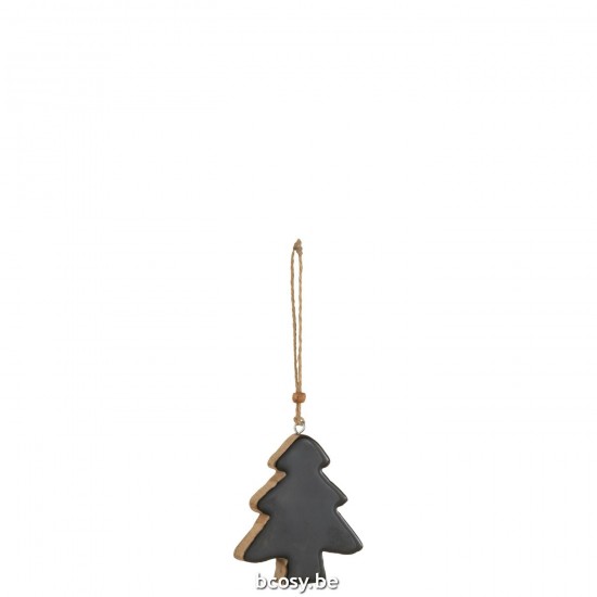 J Line Hanger Tree Wood Black Small box of baubles.