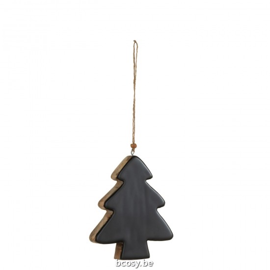 J Line Hanger Tree Wood Black Large box of baubles.