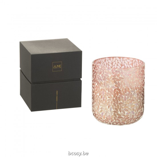 J Line Candela Profumata Tender Rose Cera Rosa Large 120Ore Vela Perfumada Tender Rose Cera Rosa Large 120 Horas.