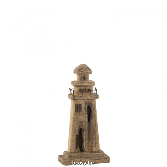 Jline Leuchtturm Paulownia Holz Dunkel Naturell Small feuerturm feuertuerme leuchtturm leuchttuerme.