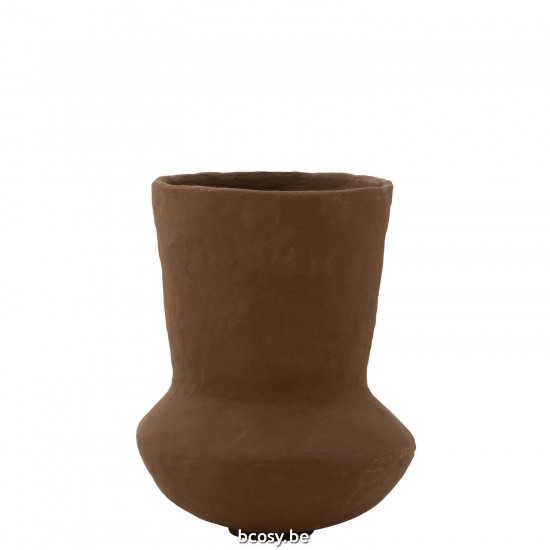 J Line Vaso Arcaico Cartapesta Marrone Large Maceta Arcaico Papel Maché Marrón Large.