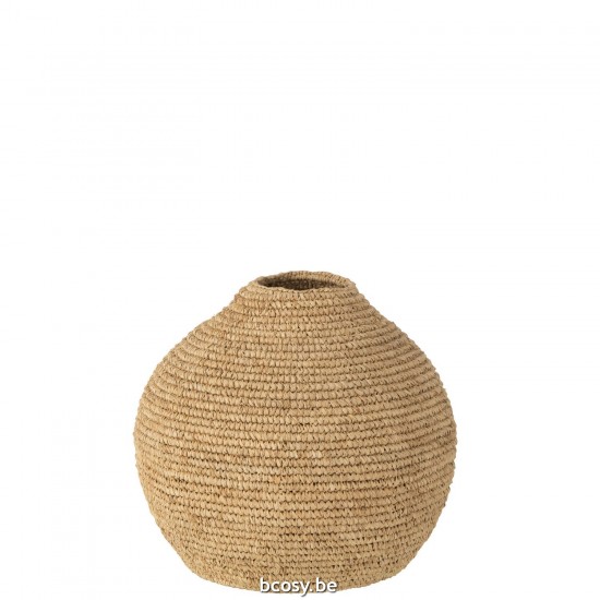 J Line Vase Round Grass Natural deco vases.