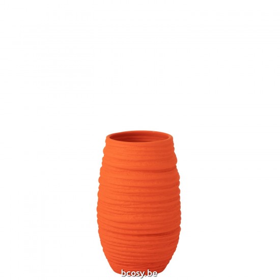 J Line Vase Fiesta Ceramic Orange Large flowerpots.