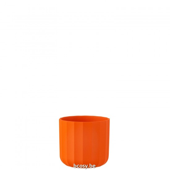 J Line Flowerpot Summer Ceramic Orange Small flowerpots.