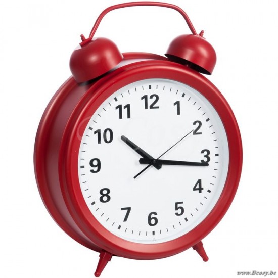 J Line Jline Clock Alarm Clock Shape Plastic Glass Red 45X15X56Cm watches clocks