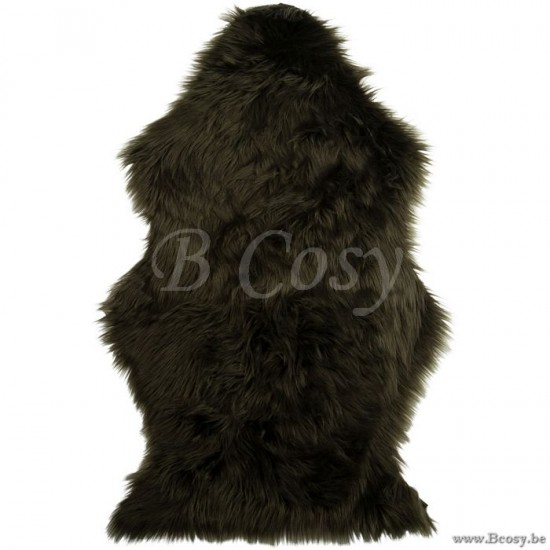 J Line Jline Floormat Fake Fur Dark Green sheepskin