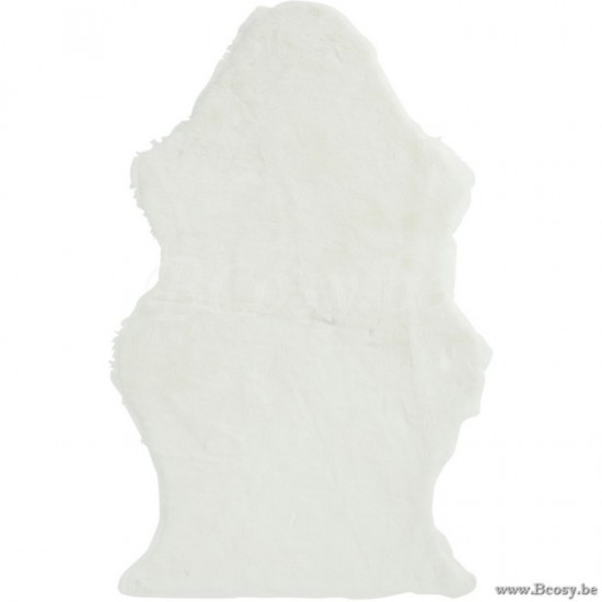 J Line Jline Floor Mat Sheep Fake Fur White foot wipers rugs