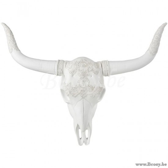 J Line 90060 frames Schaedeln Dierenschedel Tiereschaedeln Home Accessories Muurornament schaedel polyester Woon Accessoires Decoratie Decorazione Dekoration Cornici Foto Ornament Dierenkoppen Hoorns