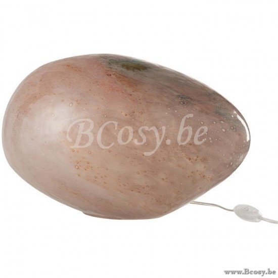 Jline Lamp Dany Oval Glass Rosa