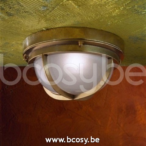 Tekna Nautic CAPE CORNWALL-Messing poliert-mattiertes Glas.