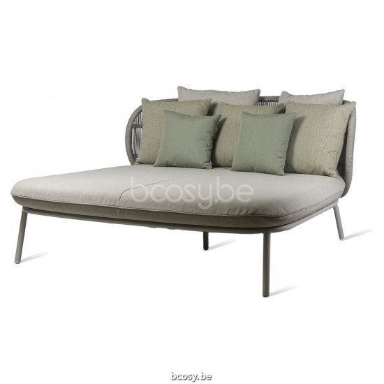 Vincent Sheppard Kodo lits de jardin extérieurs en aluminium Cadre en Aluminium Blanc dune Corde Blanc dune Polypropylène.