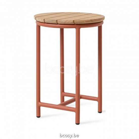 Vincent Sheppard Wicked Tables d'appoint de jardin Cadre en Aluminium Terre cuite Round.