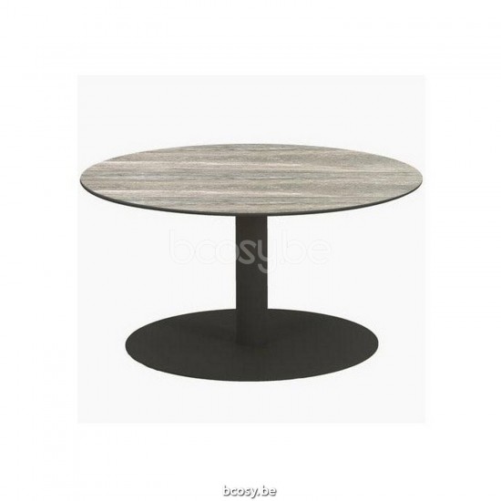 Vincent Sheppard Kodo Tables basses de jardin à café Cadre en Aluminium Gris fossile Dia 68.