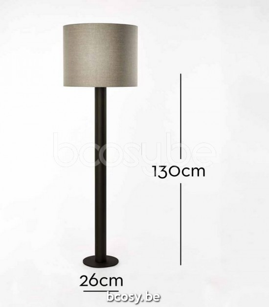 Marckdael vloerlamp Vancouver Marckdael 1308-LG1-TUBO-NE Contemporal zwart vloerlamp H 130cm VVD VDV Verlichting van Dijck Dyck Markdaal.