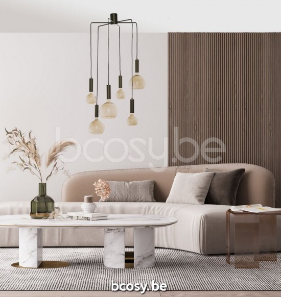 Marckdael pendel Melbourne Marckdael 1340-PL6-BRONZO-FLOATING-4KL-2GR Contemporal Brons pendel H max 125cm VVD VDV Verlichting van Dijck Dyc.