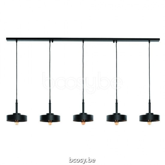 Marckdael pendel Oslo Marckdael 0960-150-T5-D200-BG Contemporal zwart-goud 150x4cm profiel pendel H max 115cm VVD VDV Verlichting van Dijck .