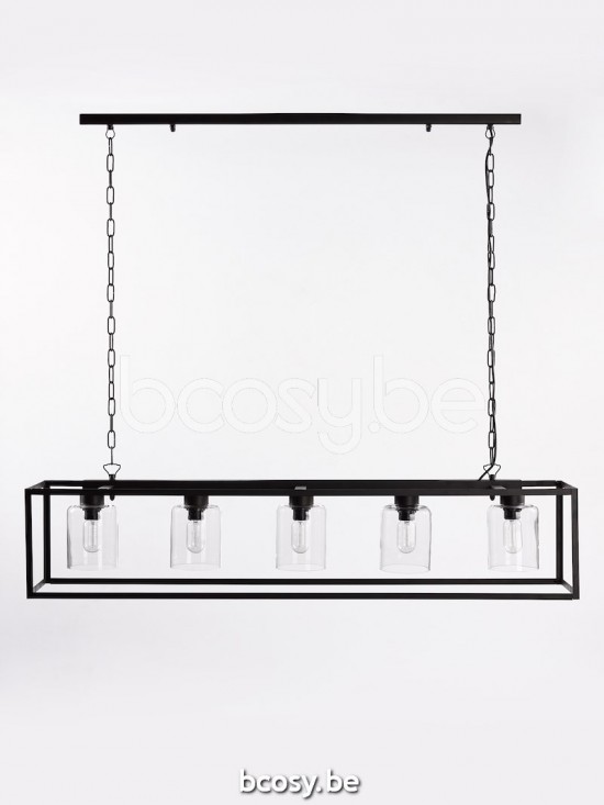 Marckdael pendel Rettangolo Marckdael 3408-T5-RU 3408-T5-RU-CYL-CLEAR-KL Country-Living roest marron kastanjebruin 100x5cm profiel pendel H .