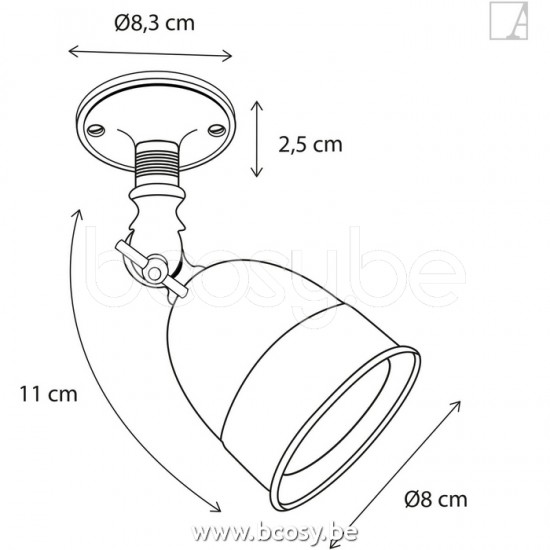 Authentage POI0L1G83 POIRE Aufbaustrahler GU10 Bronze Authentage Anbaustrahler Spotleuchten Aufbauleuchte.