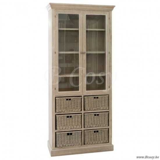 J Line Jline Armadio 6 Ces 2 Porte Le Grey W Armario 6Cesta 2Puerta Mad Grey W