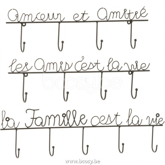 J Line Jline Wandaufhängung Satz Metall Schwartz Medium 3 Sortiert kleiderstaender hutstaender