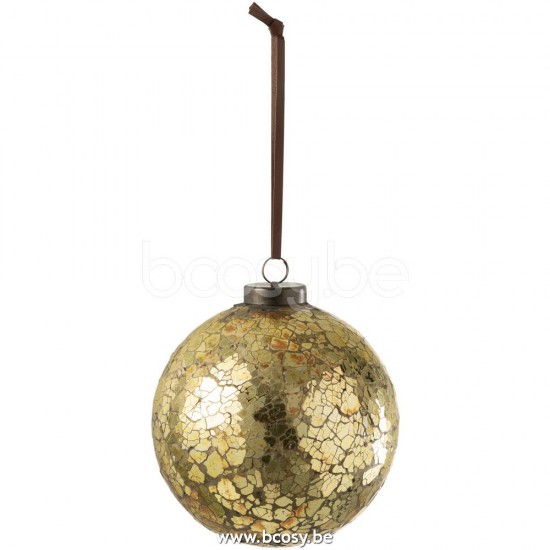 J Line Jline Weihnachtskugel Zerbrochenes Glas Gold Large weihnachtskugeln christbaumkugeln