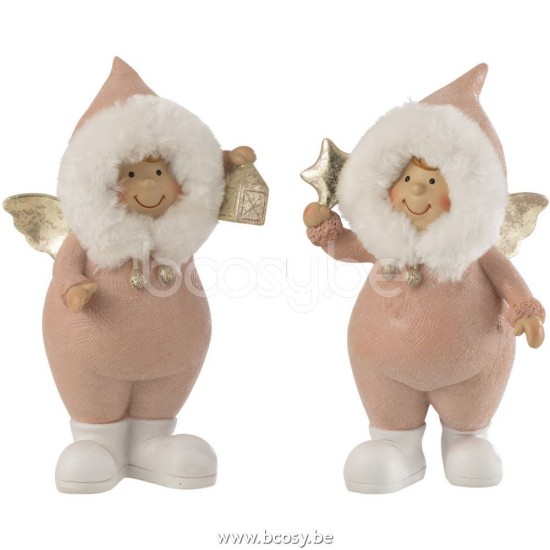 J Line Jline Angelo Stella Lanterna Resina Rosa Large Assortimento Di 2 Angel Estrella Y Linterna Poly Rosa Large Surtido De 2