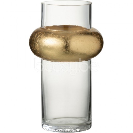 J Line Jline Vase Zylinder Ring Hoch Glas Transparentt Small vases