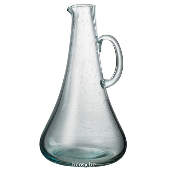 J Line Caraffa Vetro Blu Chiaro Jarra De Vidrio Azul Claro.