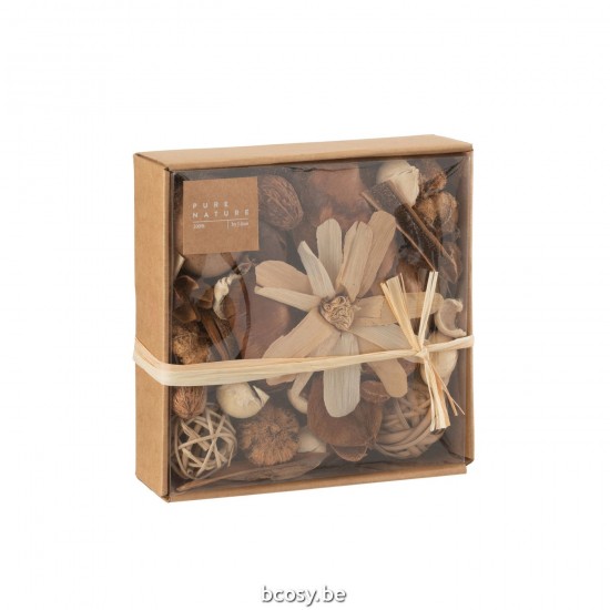 J Line Potpourri Fiori Noci Marrone Potpourri Flowers Nuts Brown.