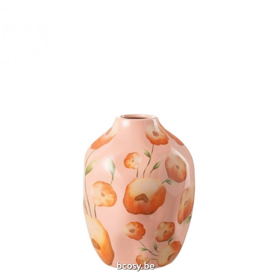 Jline Vase Blume Keramik Lachs Orange vases.