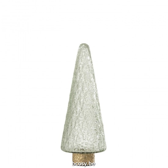 Jline Weihnachtsbaum Gold Fuß Glas Trans Small weihnachtsbaum weihnachtsbaeume.