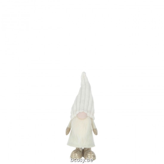 Jline Zwerg Feder Textil Beige Small weihnachtsmann weihnachtsmaenner.