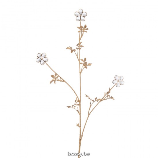 J Line Ramo Fiori Cristallo Plastica Oro Large Ramo Flores Vidrio Plastico Oro Large.